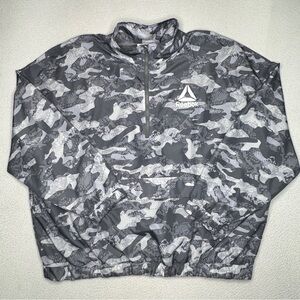 Reebok Gray and White‎ Camo Jacket